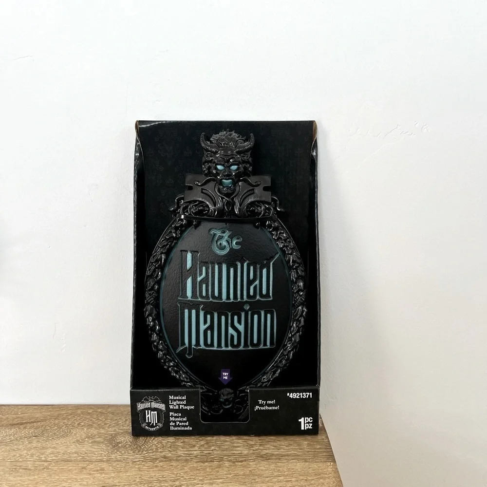 New Disney Haunted Mansion Logo Magical Light up Wall Plaque Halloween M…
